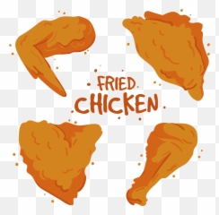 Meat Clipart Fry Chicken Meat Fry - Chicken Wing Cartoon Png Emoji,Kfc Emoji