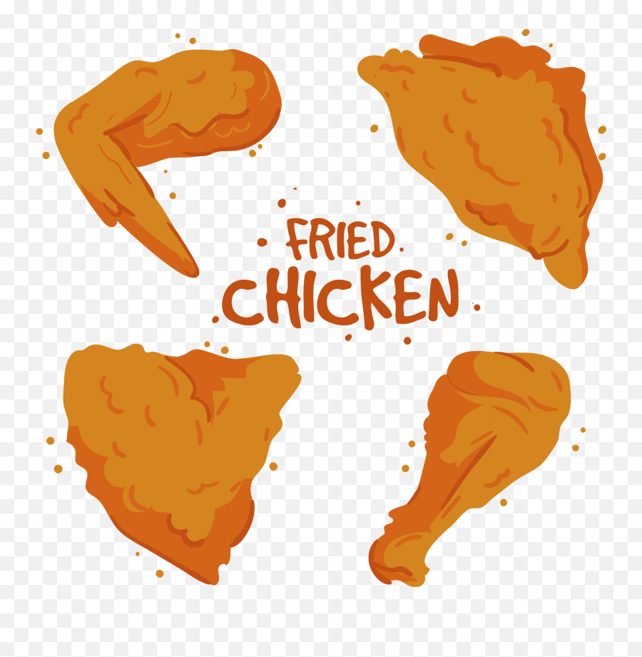 Meat Clipart Fry Chicken Meat Fry - Chicken Wing Cartoon Png Emoji,Kfc Emoji
