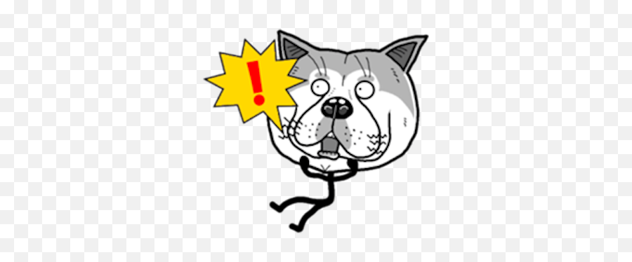 Funny Stick Dog Emoji Sticker - Clip Art,Dog Emoji Png