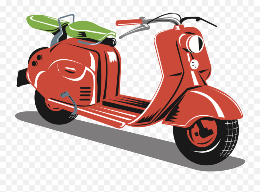 Scooter Clipart Red Scooter Scooter - Scooter Motor Vector Emoji,Scooter Emoji