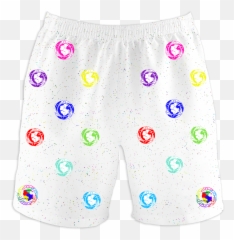 Technicolor Ravewear Emoji,Shorts Emoji