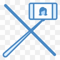 No Selfie Stick Icon - Clip Art Emoji