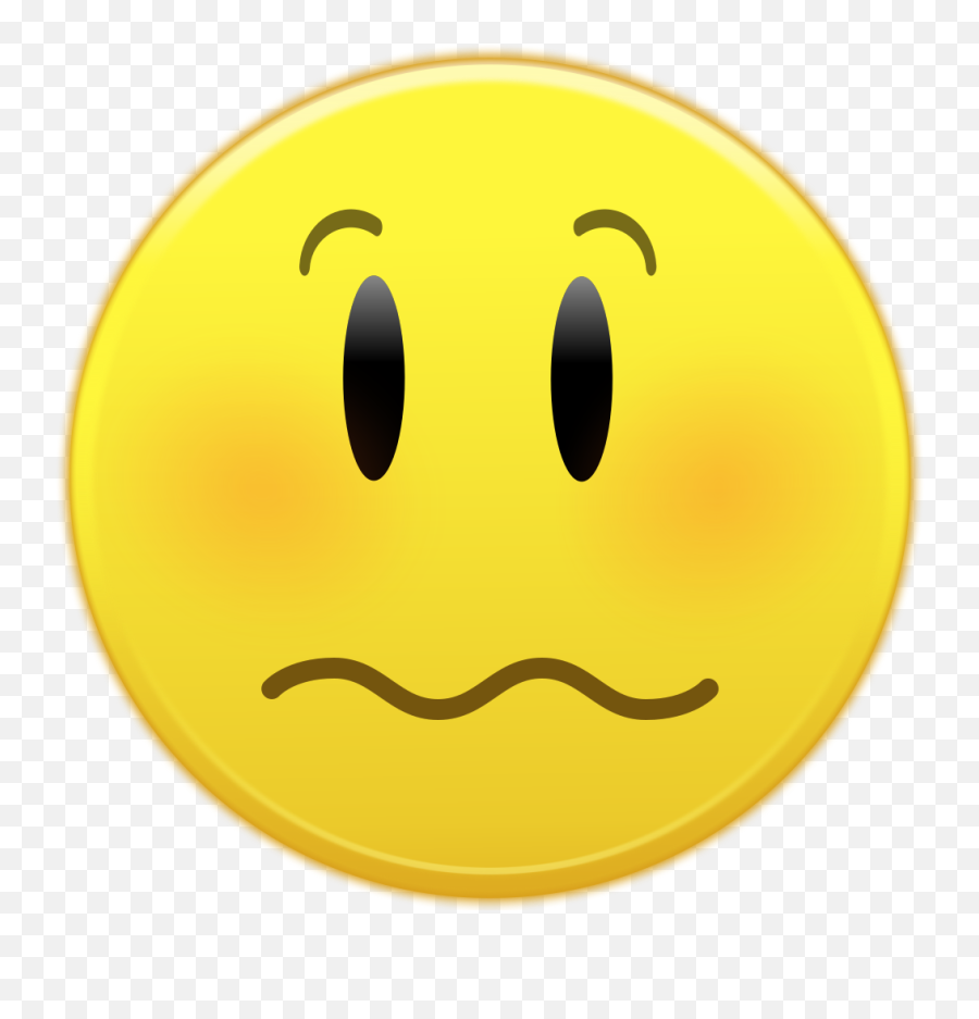 Breathe - Smiley Face Smile Clipart Emoji,Worried Emoticon