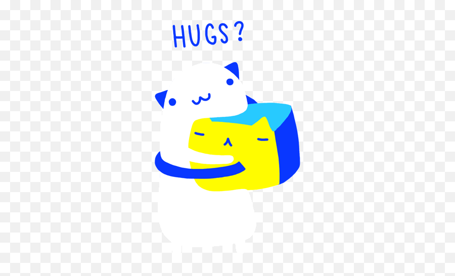 Top Horny Hug Stickers For Android Ios - Cat Gif By Cindy Suen Emoji,Hug Emoji Gif