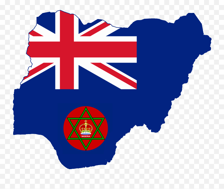 Flag Map Of British Nigeria - Flag Of British Nigeria Emoji,Nigerian Flag Emoji