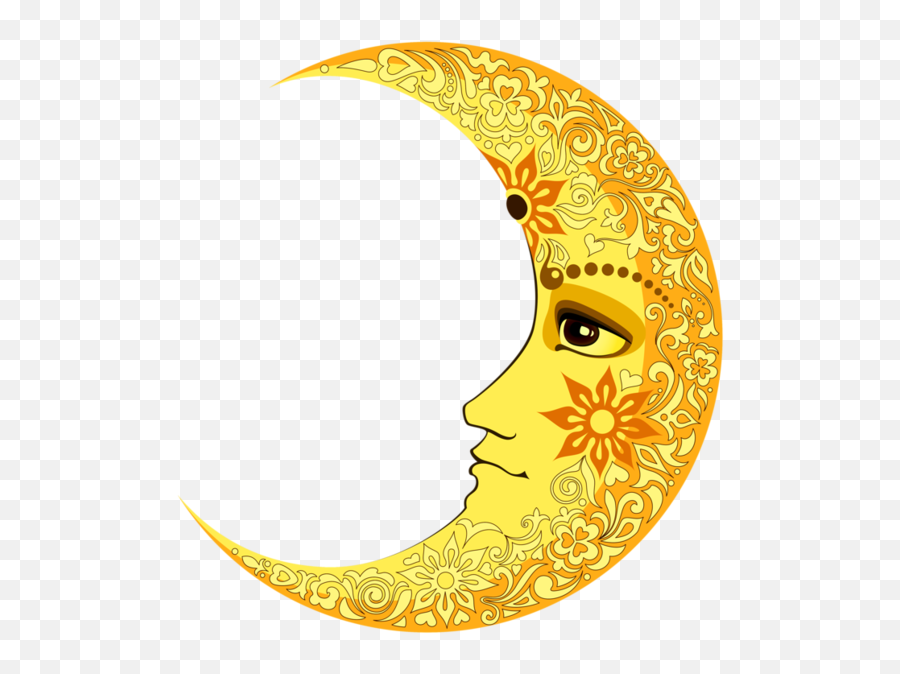 Lunestubes Zentangle Yellow Moon Soly Luna Cresent - Transparent Moon With Face Emoji,Moonface Emoji