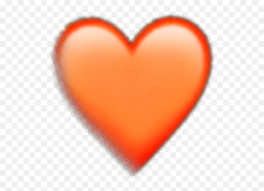 Orange Heart Emoji Iphone Sticker - Girly,Orange Heart Emoji
