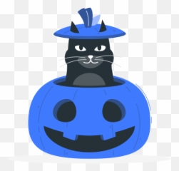 Cat Rising From A Pumpkin Illustrations Rafiki Style - Fictional Character Emoji,Pumpkin Emoticon