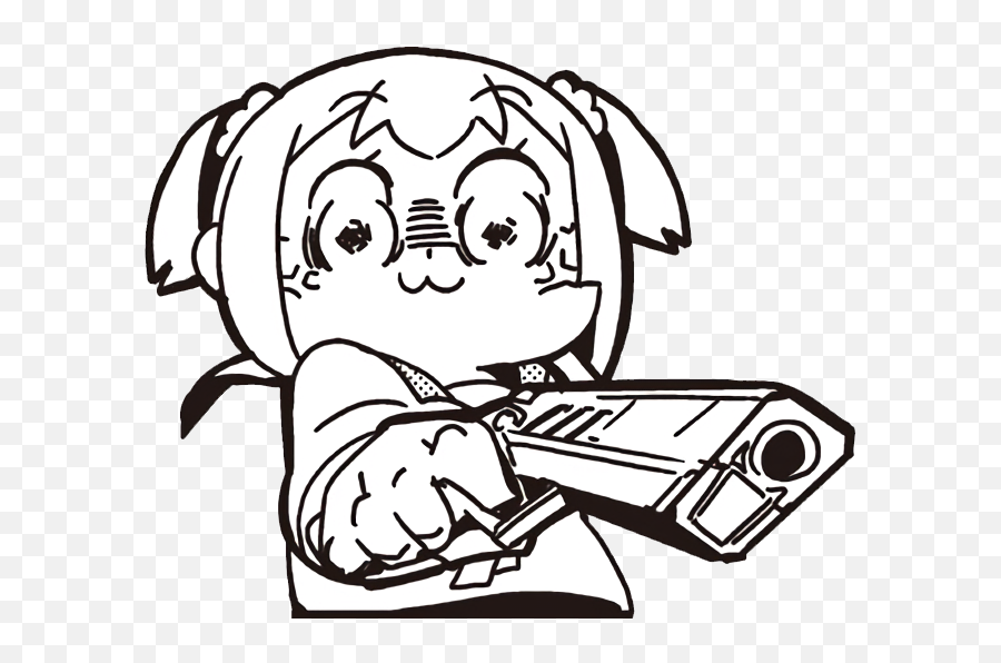 Wannadie - Pop Team Epic Popuko Gun Emoji,Die Emoji