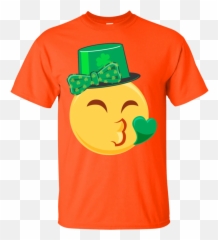 Emoji Saint Patricks Day Shirt Girls Green Heart Eyes Bow,Royal Emoji