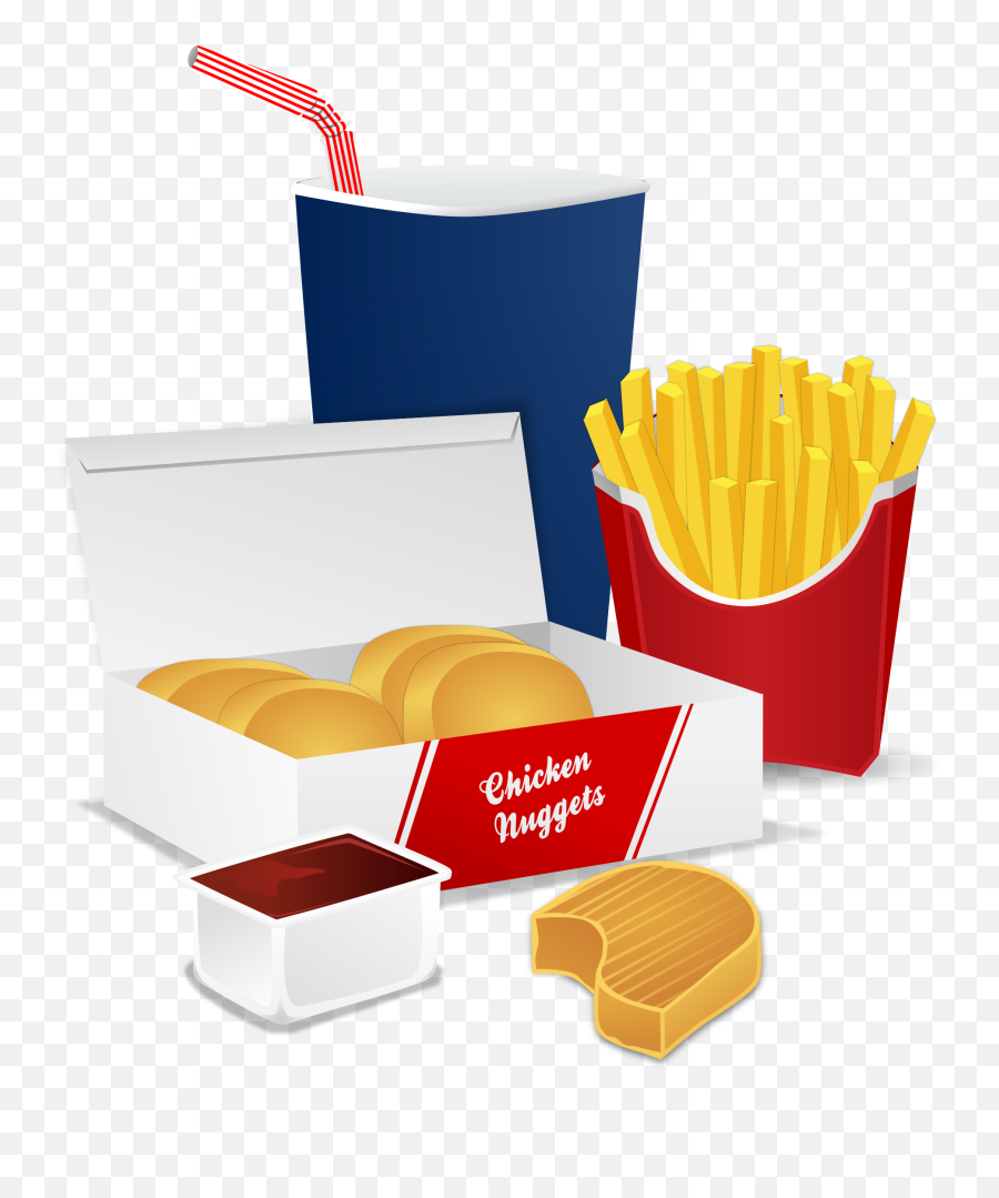 Fast Food Meal Vector Clipart Image - Junk Food Clipart Transparent Emoji,Anime Emotion Symbols