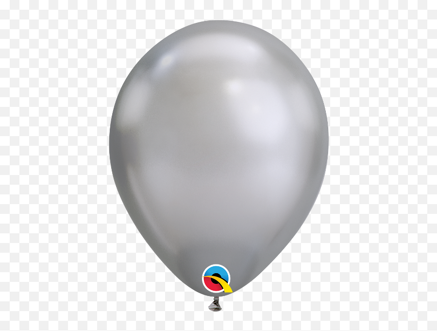 11 Qualatex Chrome Silver Helium Latex Balloons 100ct 58270 - Chrome Balloon Silver Emoji,Emoji Balloon Arch