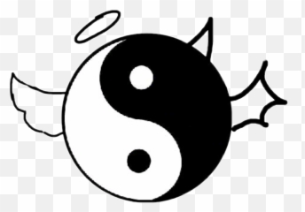 Yinyang Yin Yang Aesthetic White Black - Yin And Yang Aesthetic Emoji,Yin Yang Emoji
