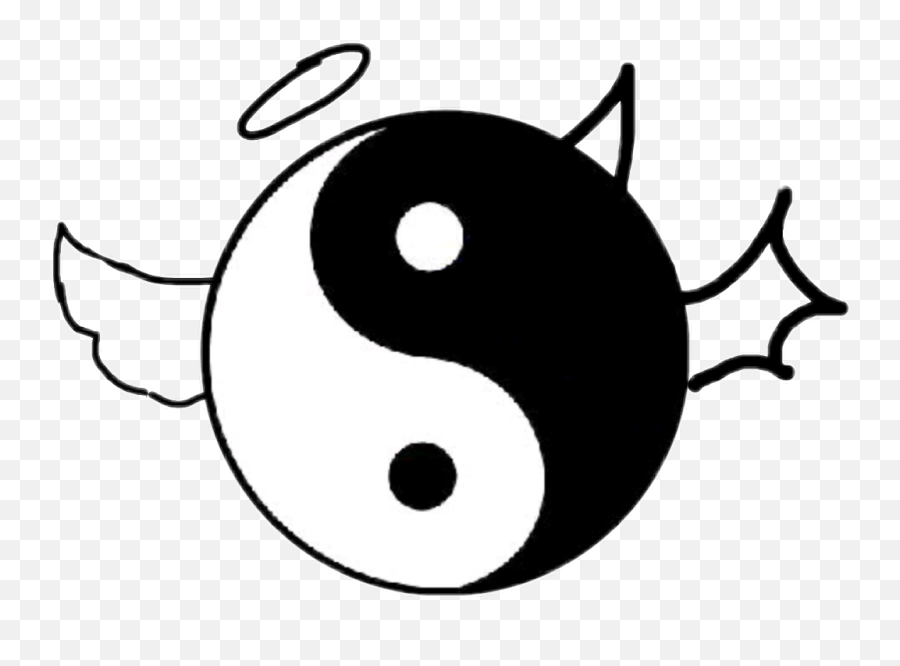 Yinyang Yin Yang Aesthetic White Black - Yin And Yang Aesthetic Emoji,Yin Yang Emoji