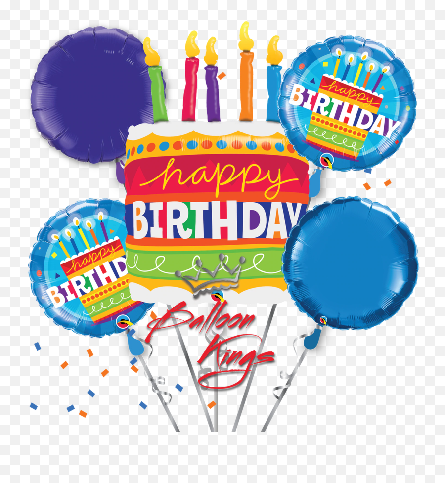 Birthday Cake Candles Bouquet - Birthday Cake And Balloons Emoji,Emoji Cake Party