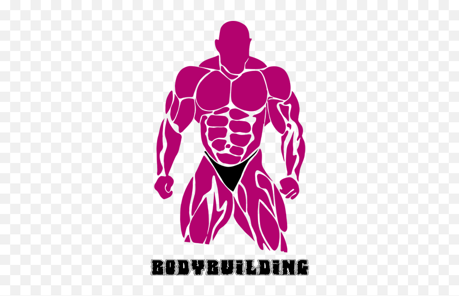 Muscular Athlete - Clip Art Bodybuilder Logo Emoji,Breast Cancer Ribbon Emoji