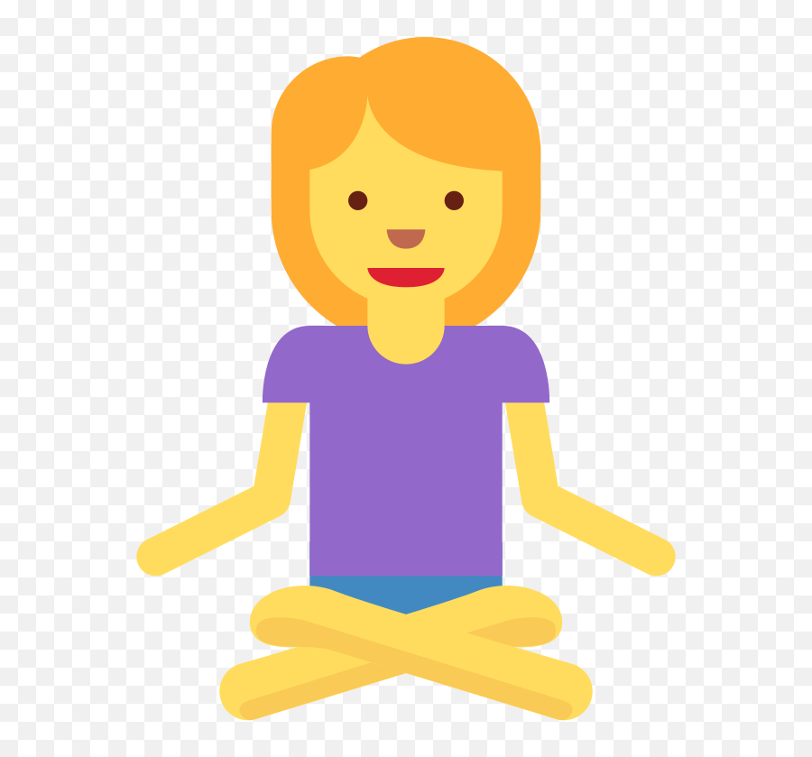 Twemoji2 1f9d8 - Sitting Emoji,Upside Down Smile Emoji