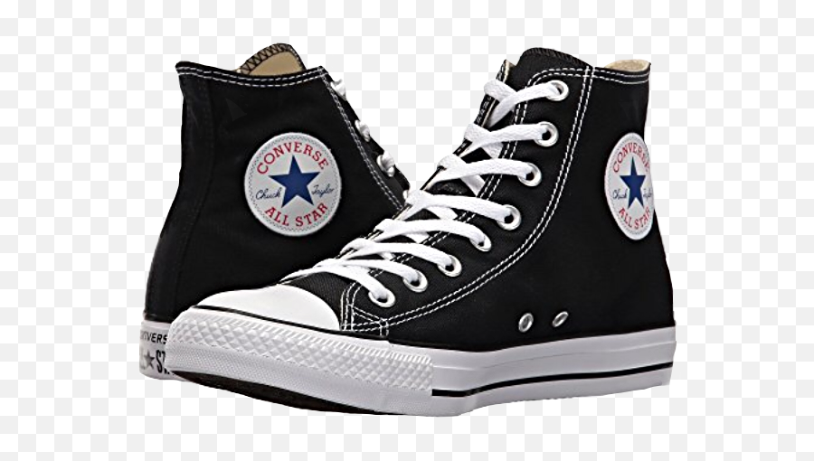 Converse Allstar Shoes Black White - Sneakers Converse Emoji,Star Shoes Emoji