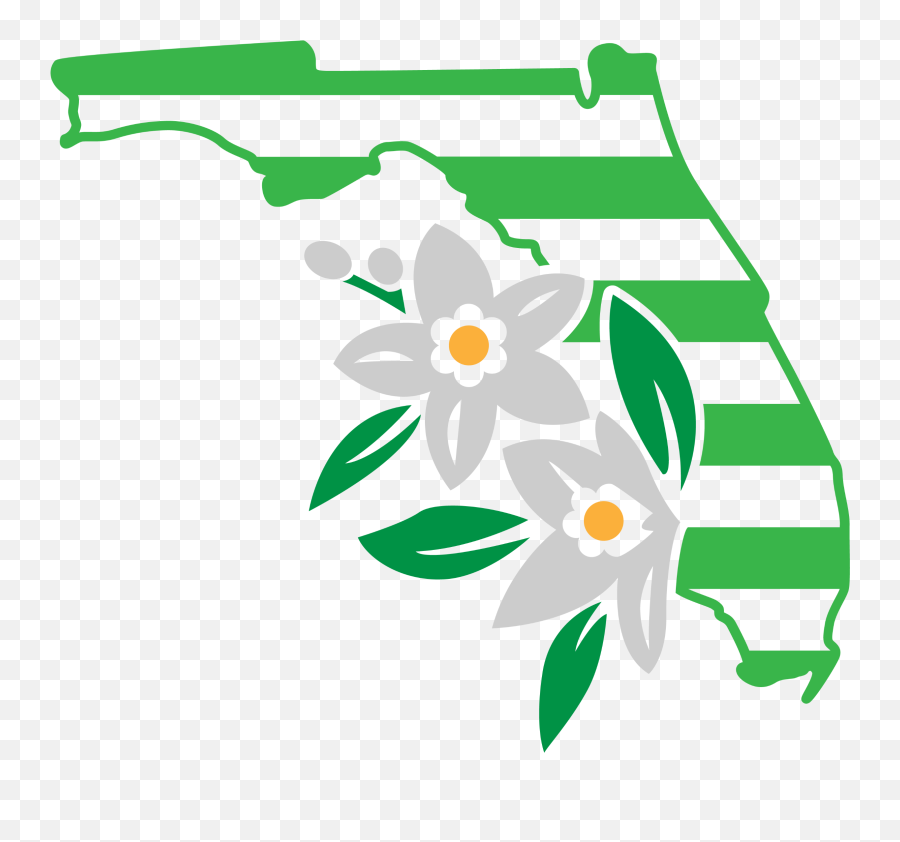 Florida State States Flowers Floral - Clip Art Emoji,Florida State Emoji