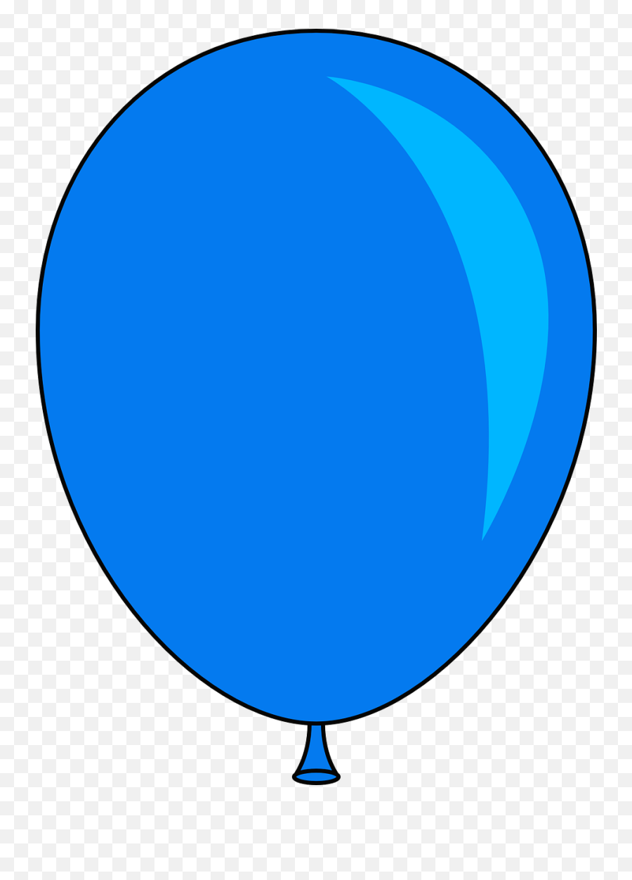 Birthday Party Balloon Floating Blue - Clip Art Single Balloon Emoji,Birthday Balloon Emoji