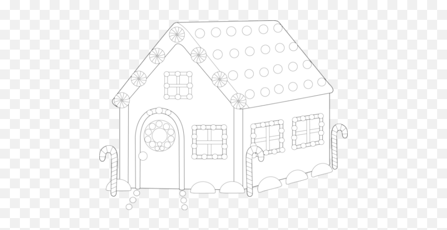 Gingerbread House Coloring Pages Printable - Blank Gingerbread House Coloring Page Emoji,House Candy House Emoji
