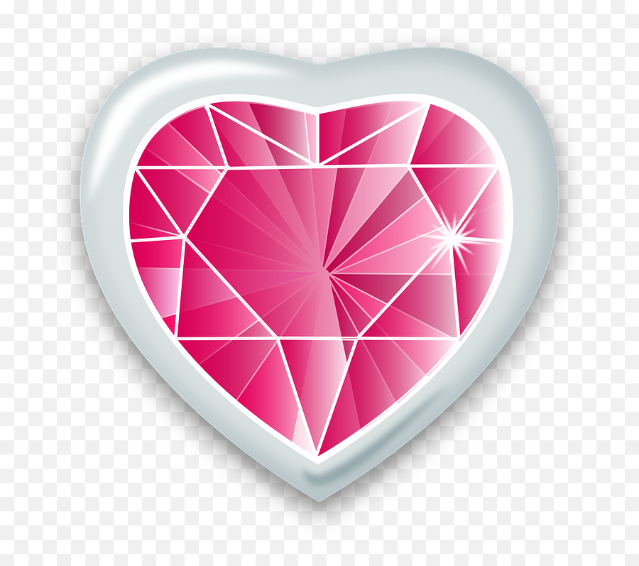 Pink Diamond Heart Transparent Image - Coração Pedra Rosa Png Emoji,Diamond Emoji Transparent