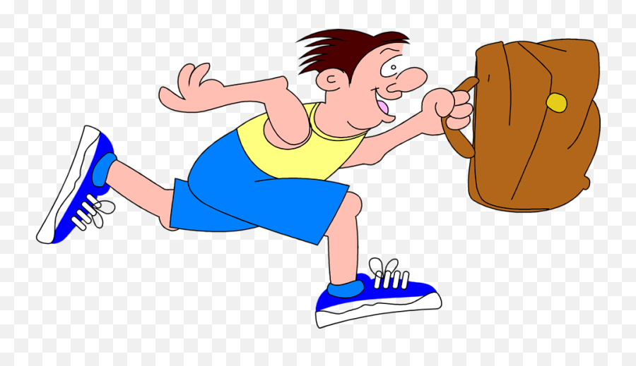 Cartoon Running People - Guy Running With A Bag Emoji,Running Man Emoji