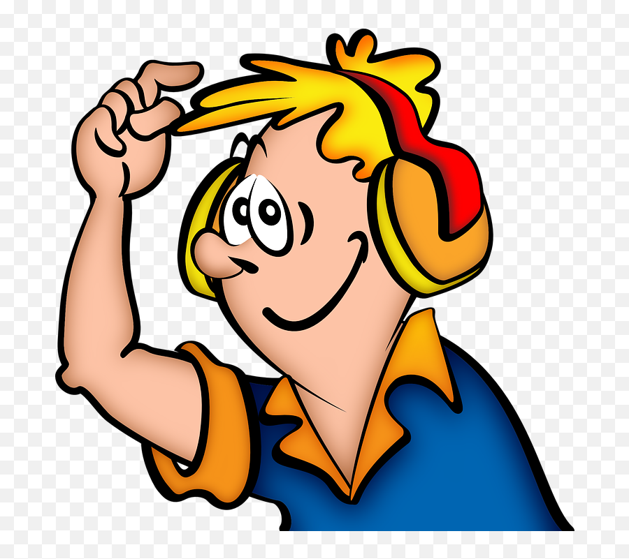 Free Headphone Music Vectors - Cartoon Boy Thinking Png Emoji,Listening Emoticon
