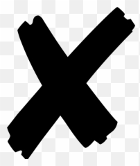 Mark Cross Wrong Incorrect No - X Clipart Black And White Emoji
