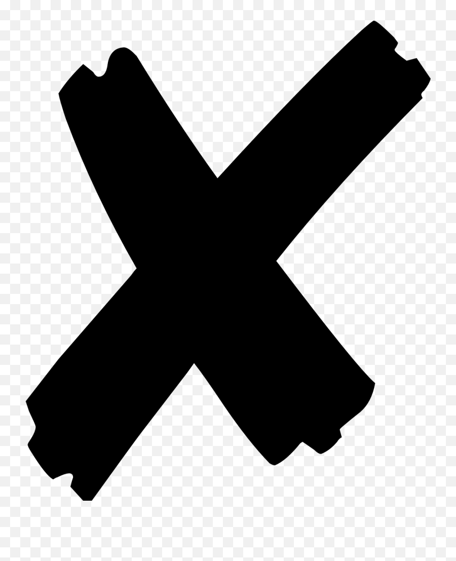 Mark Cross Wrong Incorrect No - X Clipart Black And White Emoji,Check Emoticon