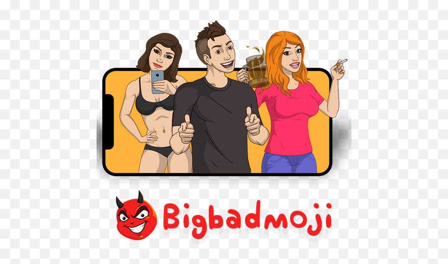 Bigbadmoji - Cartoon Emoji,Drops Mic Emoji