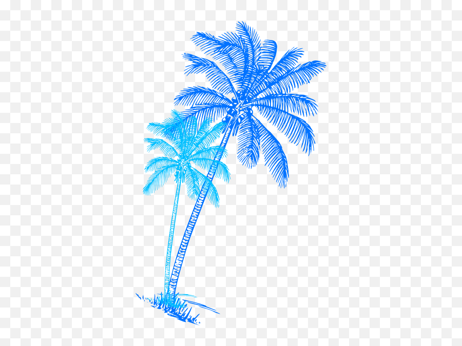 Palm Tree Clipart Colorful - Blue Palm Tree Png Full Size Blue Palm Trees Png Emoji,Palm Tree Emoji