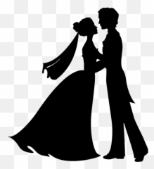 Free Transparent Wedding Invitation Png - Bride And Groom Vector Emoji