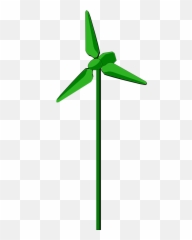 Energy Positive Wind Turbine Green Png - Clip Art Emoji