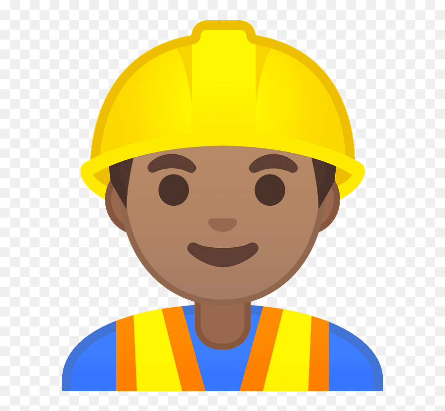 Man Construction Worker Emoji Clipart - Construction Worker Emoji Png,Worker Emoji