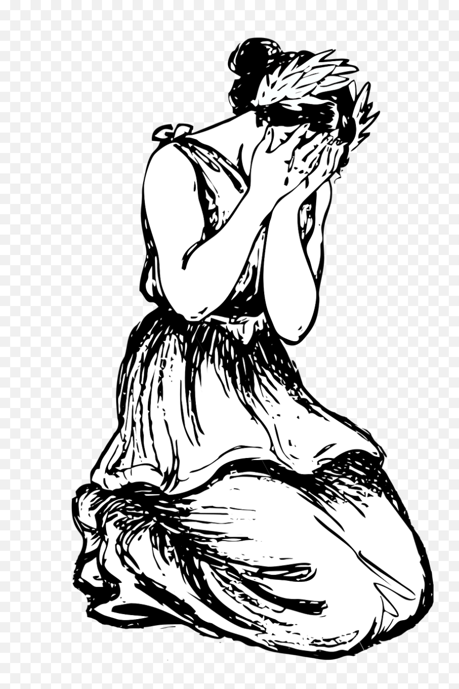 Cry Lady Beauty Woman Sad - Mother Crying Drawing Emoji,Dab Emoticon
