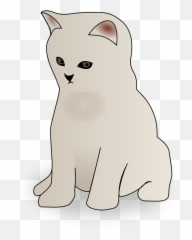 Cat White Animal - Clip Art Of Kitten Emoji
