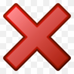 Red Cross Error Crossed Wrong - Cross Clip Art Emoji,Fire Emoji Png