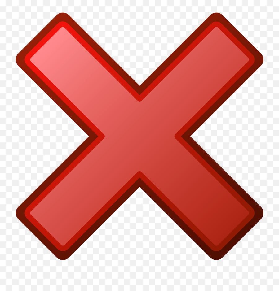 Red Cross Error Crossed Wrong - Cross Clip Art Emoji,Fire Emoji Png