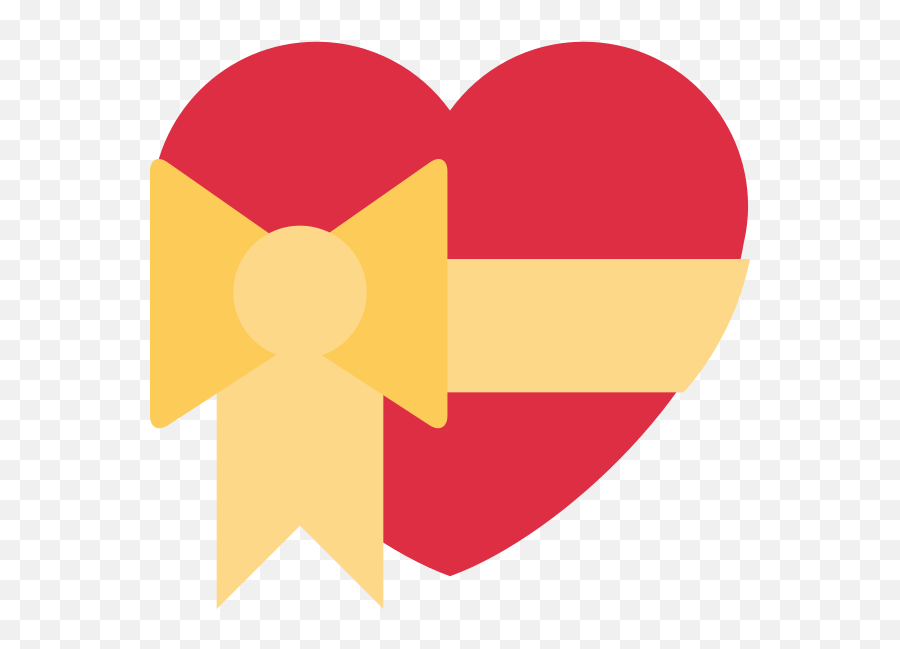 Twemoji12 1f49d - Heart With Bow Emoji,Yellow Heart Emoji