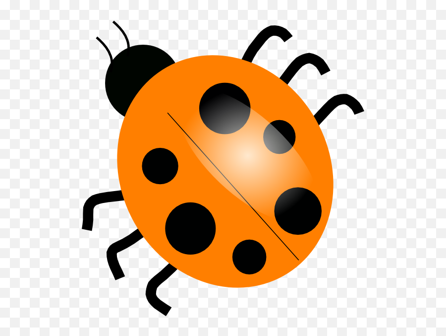 Orange Ladybug Png Free Orange Ladybug - Ladybird Clipart Black And White Emoji,Ladybug Emoji