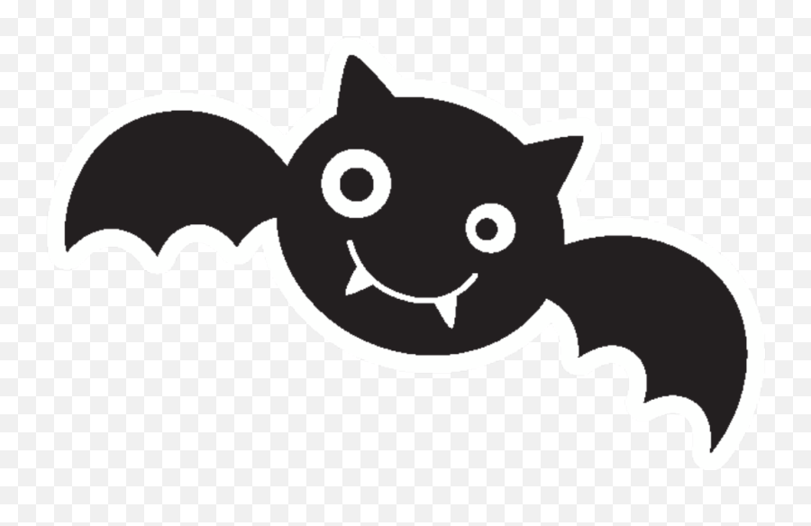 Freetoedit Bat Bats Cuteanimals Clipart - Cute Halloween Clipart Black And White Emoji,Bats Emoji