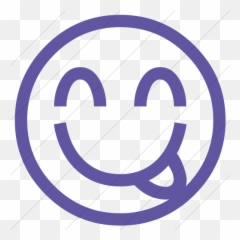 Simple Purple Classic Emoticons Face - Emoji Domain,Delicious Emoticon