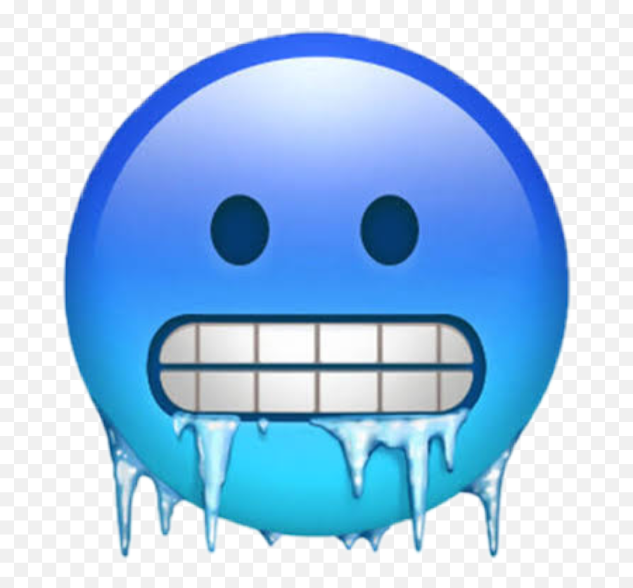 Ice Emojiiphone Emojis Ios - Freezing Emoji,Ice Emoticon