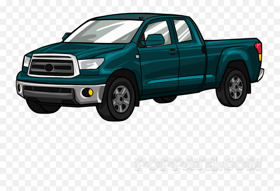 How To Draw A Pickup Truck U2013 Pop Path - Toyota Tundra Emoji,Truck Emoji