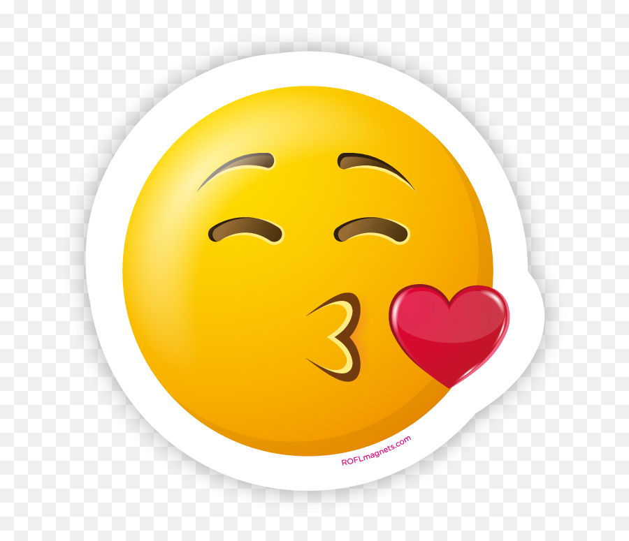 Emoji Sending Kiss - Smiley,Magnet Emoji.