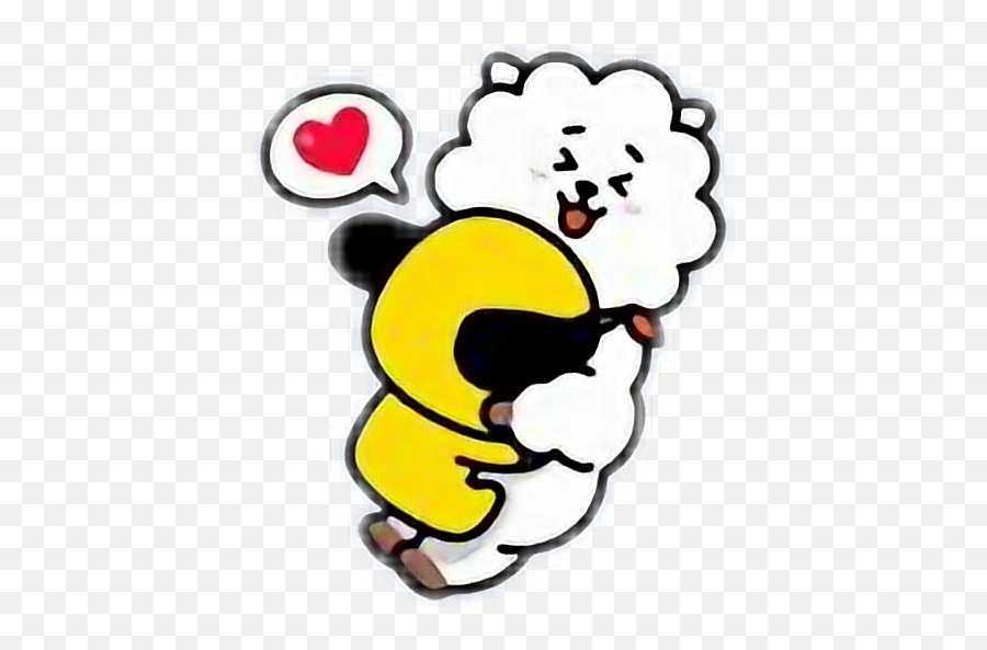Bts Bt21 Chimi Rj Jimin Jin - Sticker By Nicokun Bt21 Rj And Chimmy Emoji,Bt21 Emoji