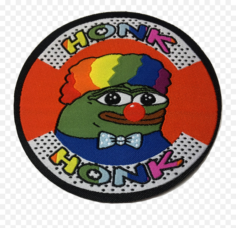 Honkler The Clown Frog Woven Patch Pepe Honk Honk - Clown Pepe Patch Emoji,Pepe The Frog Emoji