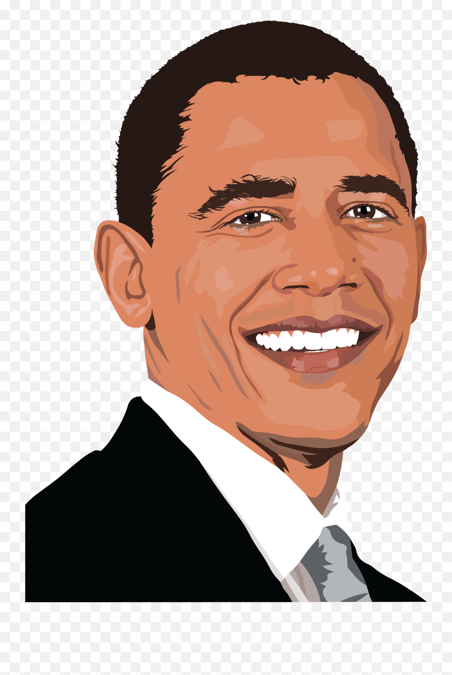 Obama Face Clipart - Barack Obama Clipart Emoji,Obama Emoji