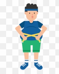 Fat Man Measuring Waist Cartoon - Weight Scale Cartoon Png Emoji,Nba Player Emoji